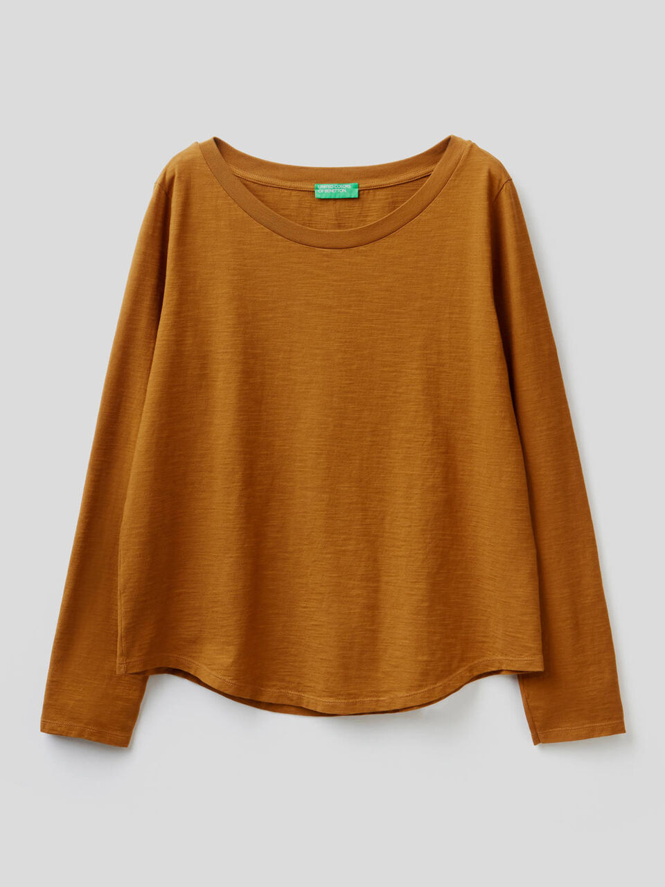T-shirt manica lunga in puro cotone image number 1
