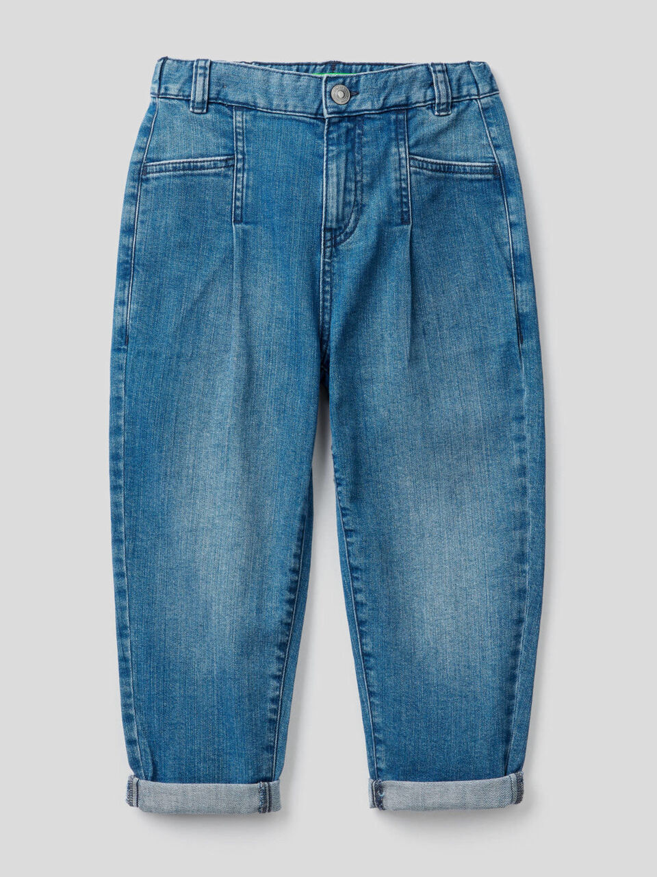 Jeans slouchy in cotone stretch image number 1