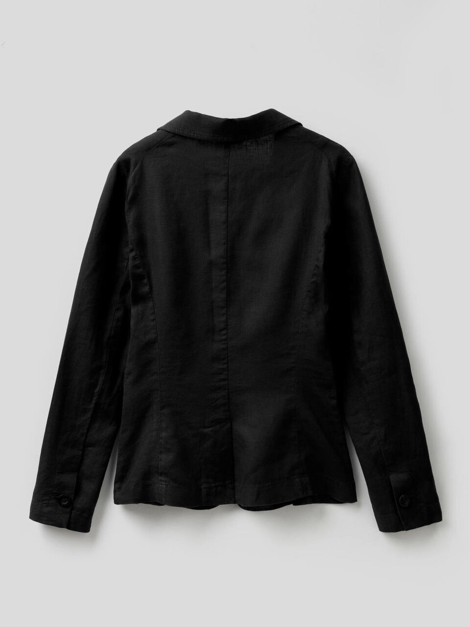 Blazer sciancrato in 100% lino image number 2