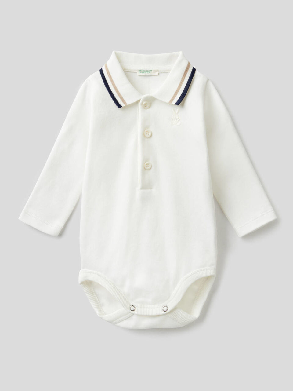 Body a polo in 100% cotone image number 1