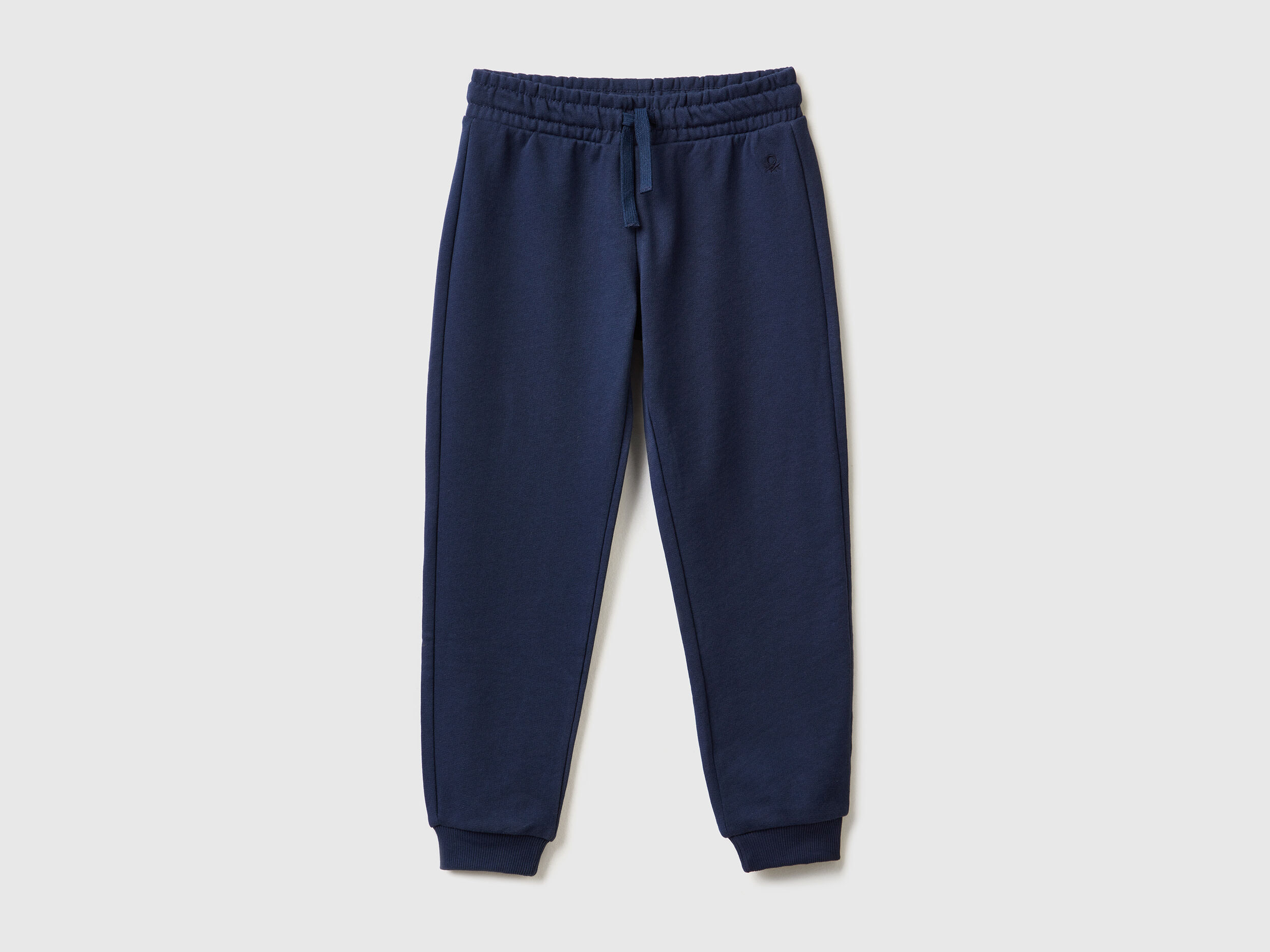 Pantaloni in felpa con logo Blu Scuro Bambina Benetton
