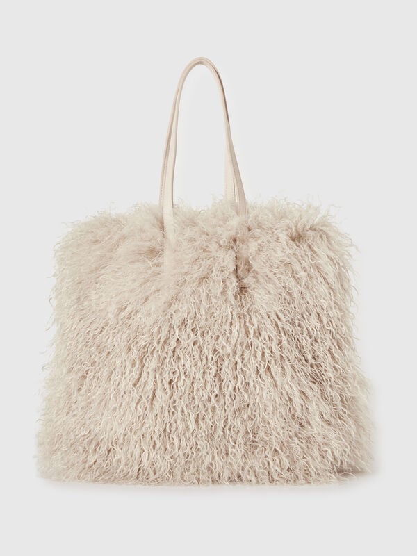 Borsa in pelliccetta sintetica Donna