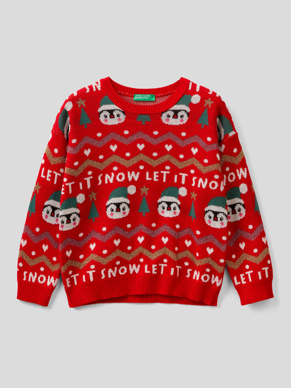 Maglia con intarsi natalizi image number 1