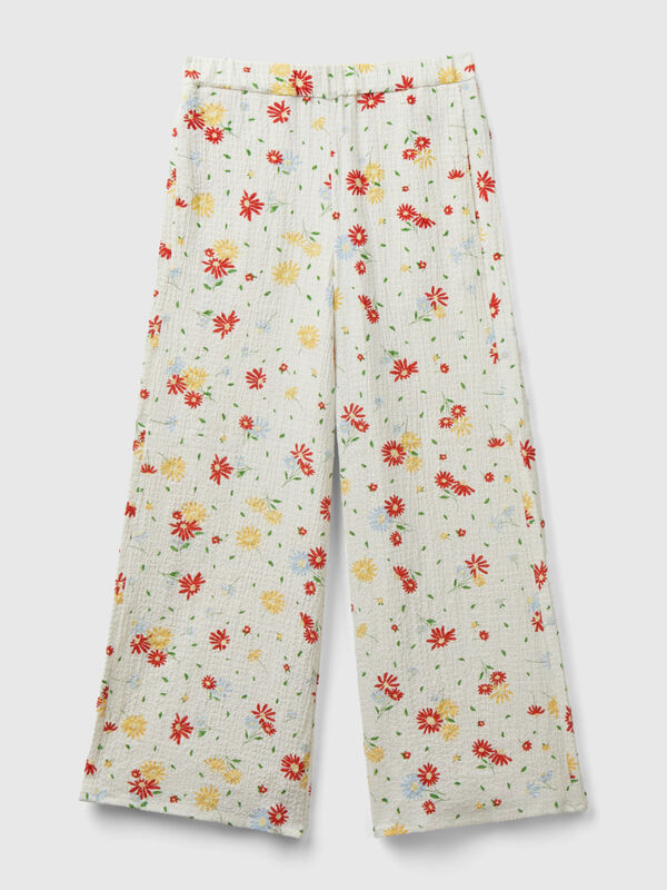 Pantaloni leggeri a fiori Bambina
