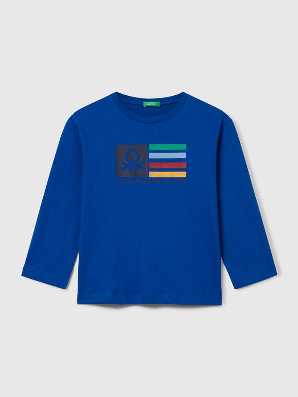T-shirt manica lunga in cotone Bambino