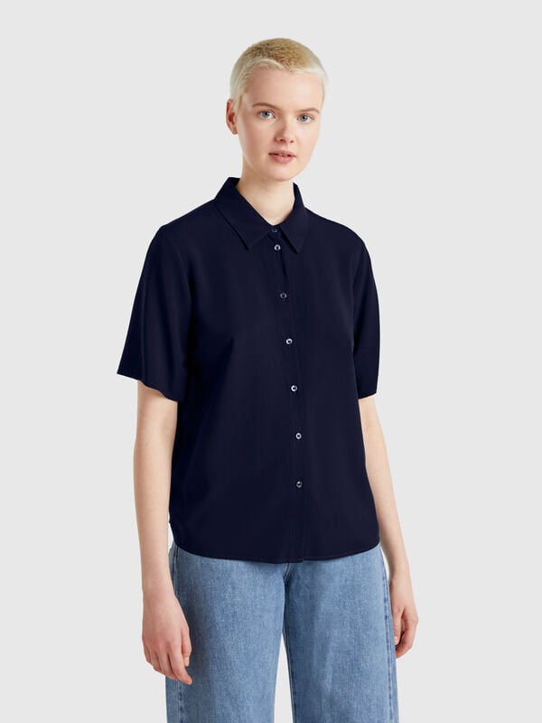 Camicia manica 3/4 in viscosa Donna