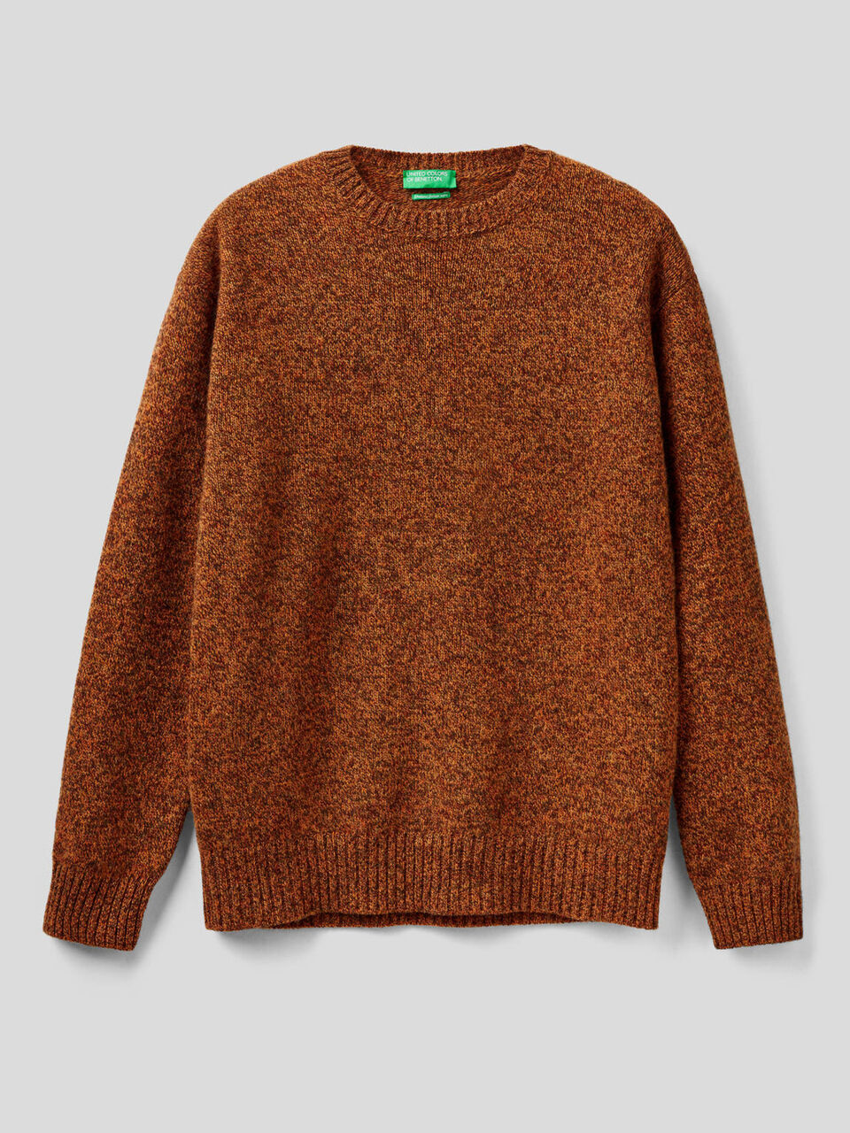 Maglia girocollo in pura lana Shetland image number 1