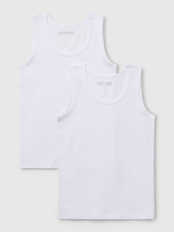 Due canotte in cotone biologico stretch Bambino