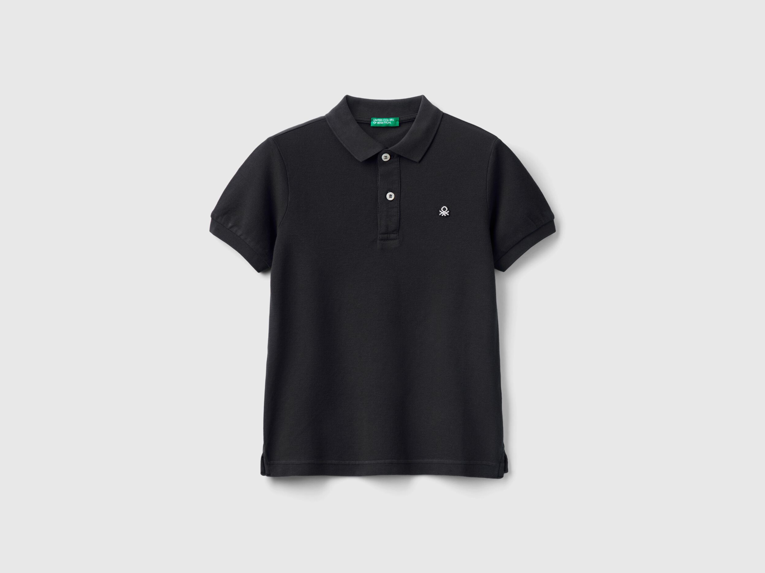 Polo slim fit 100 cotone bio Nero Benetton