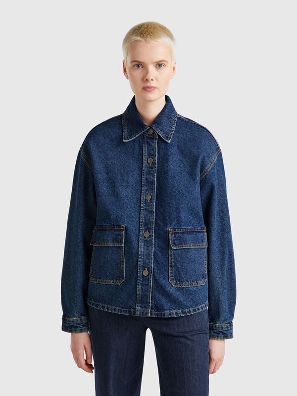 Giubbino di jeans oversize Donna