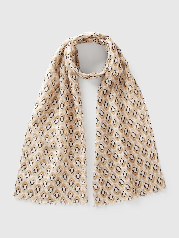 Sciarpa beige fantasia Donna