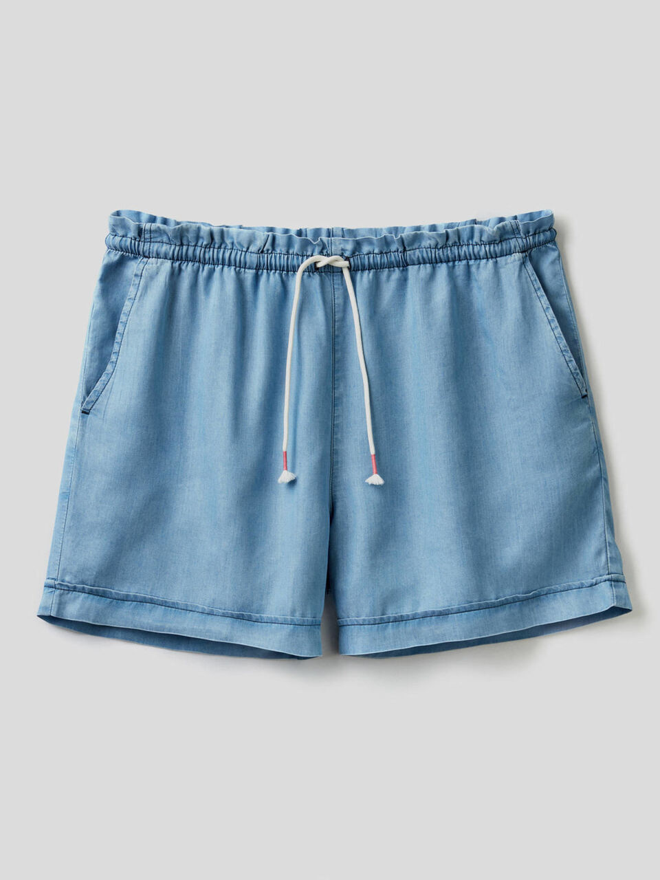 Shorts fluidi effetto jeans image number 1