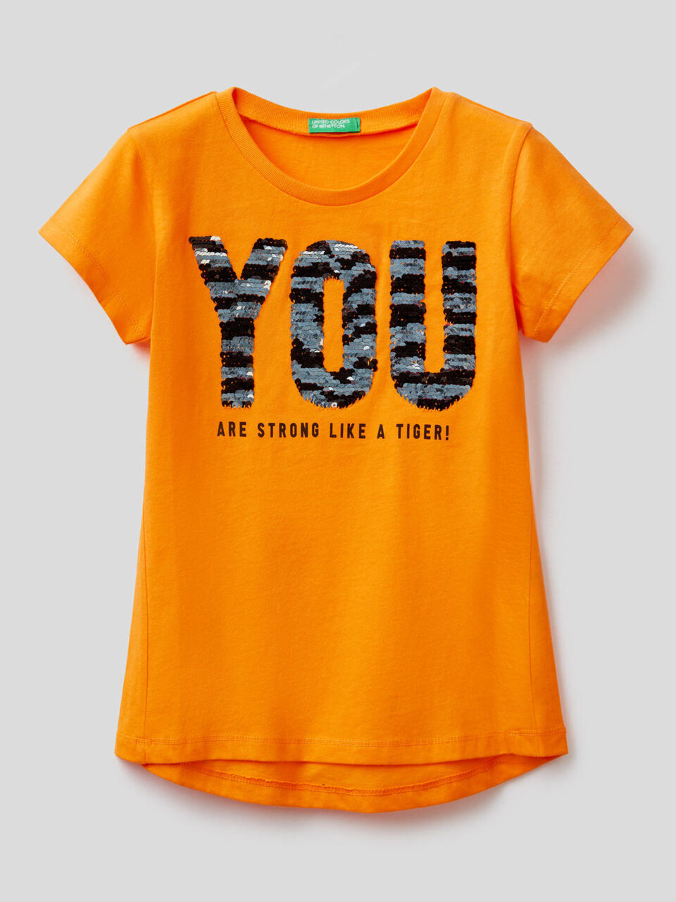 T-shirt in cotone con paillettes image number 2
