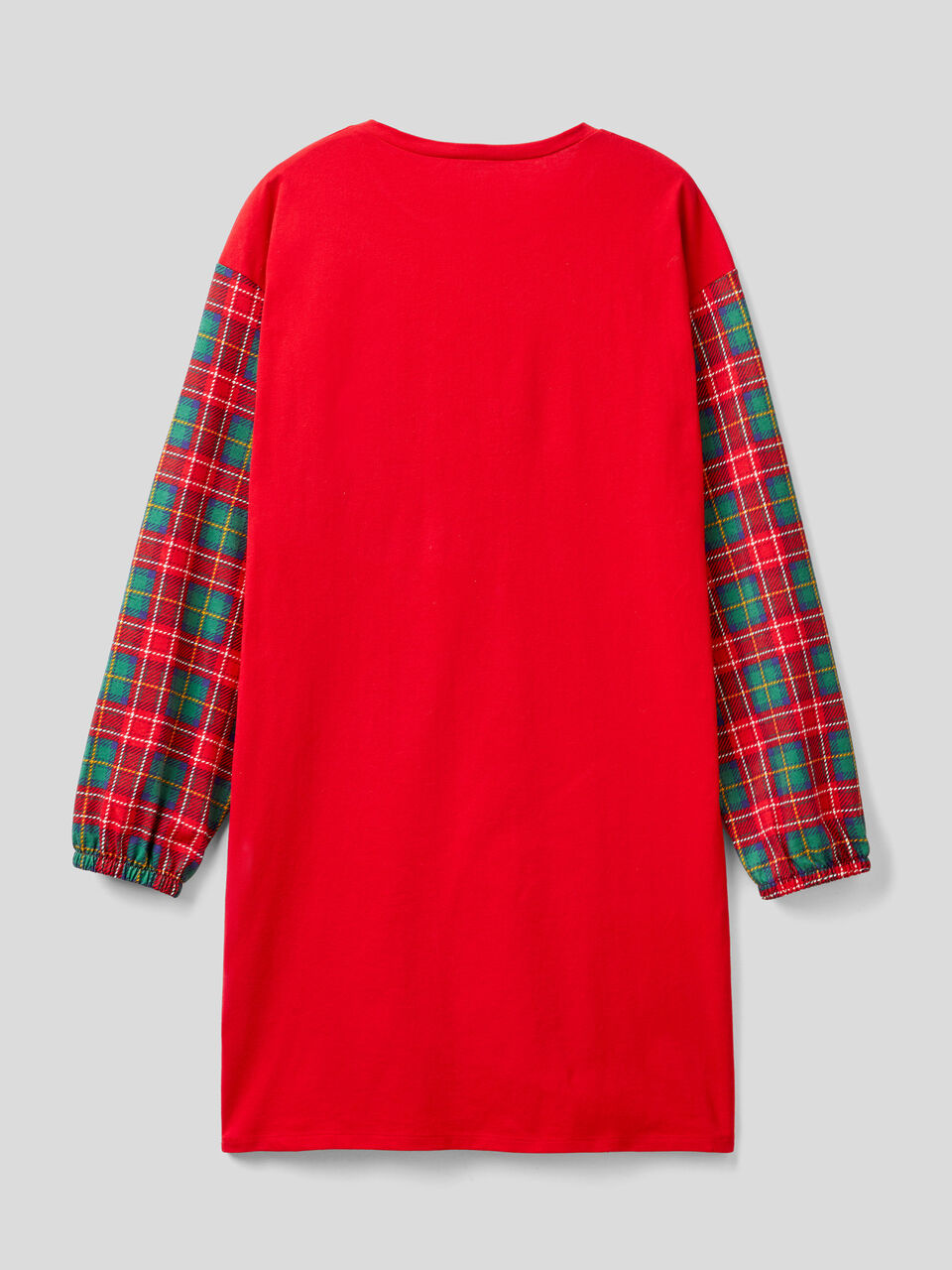 Camicia da notte con manica tartan image number 2