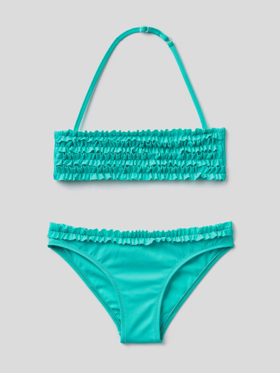 Bikini in ECONYL® con rouches image number 1