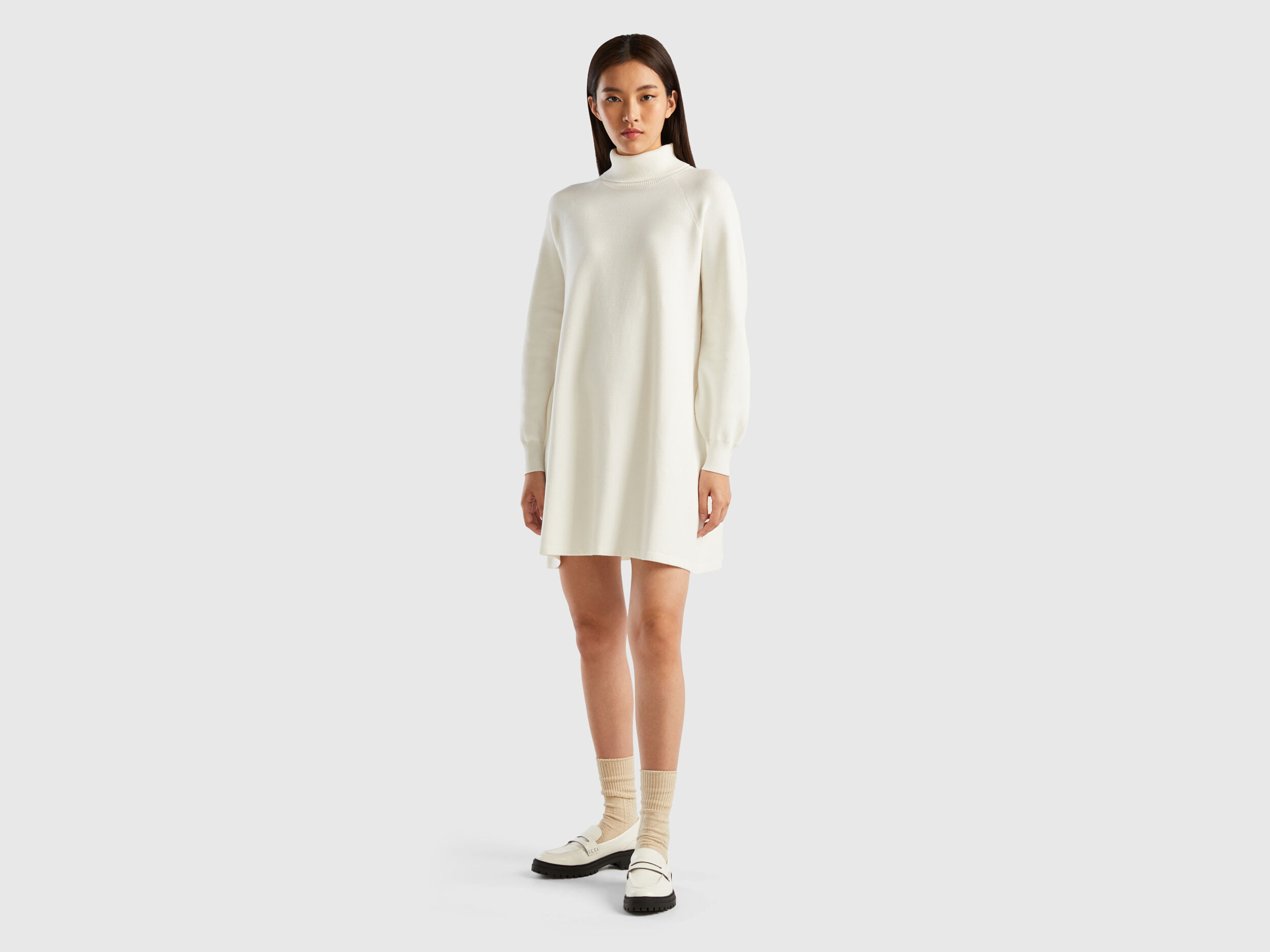 Abito in maglia sale bianco