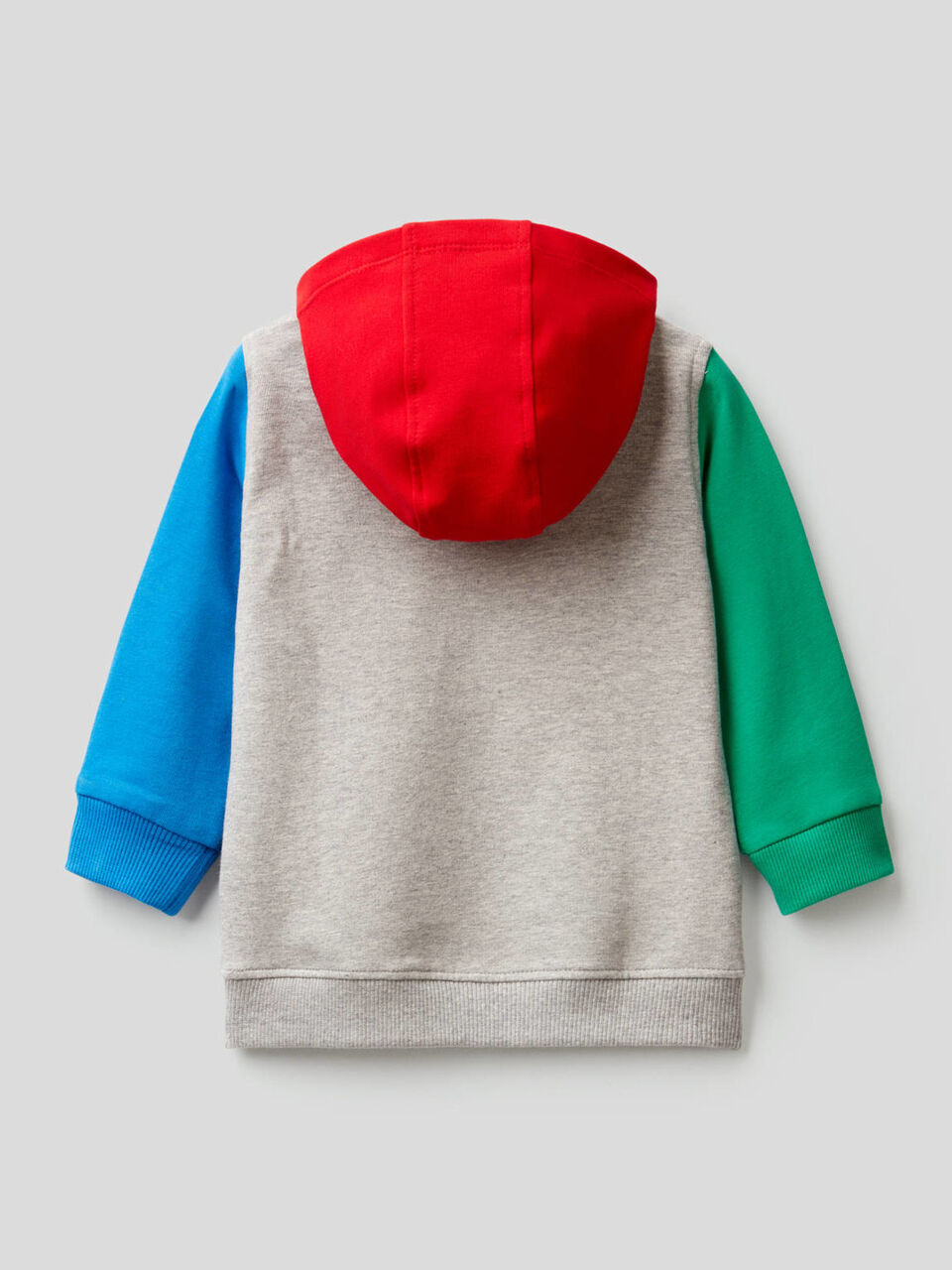 Felpa con cappuccio in cotone bio stretch image number 2