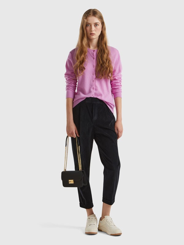 Chino in velluto con vita elasticizzata Donna