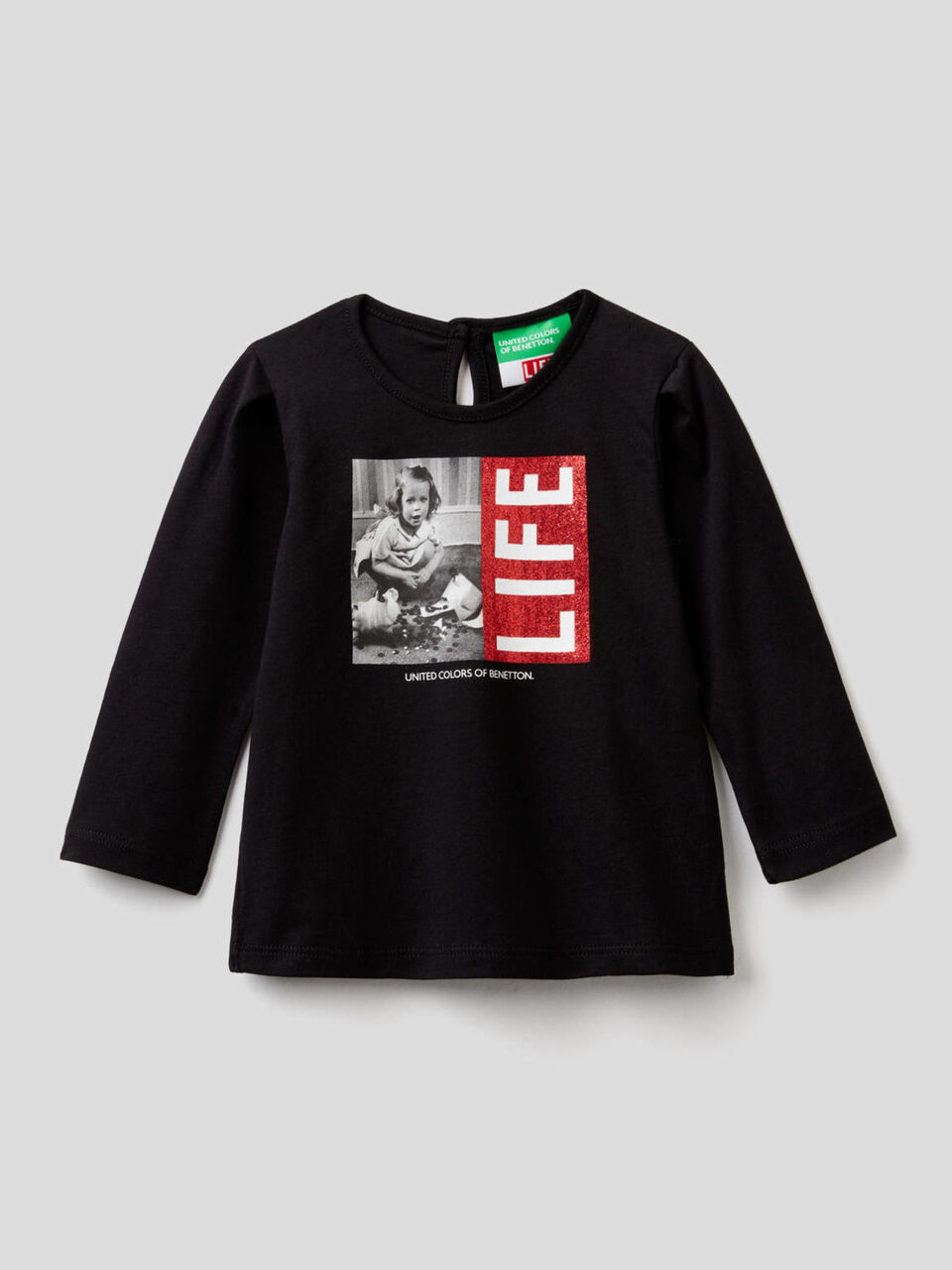 T-shirt Life manica lunga in cotone bio image number 1