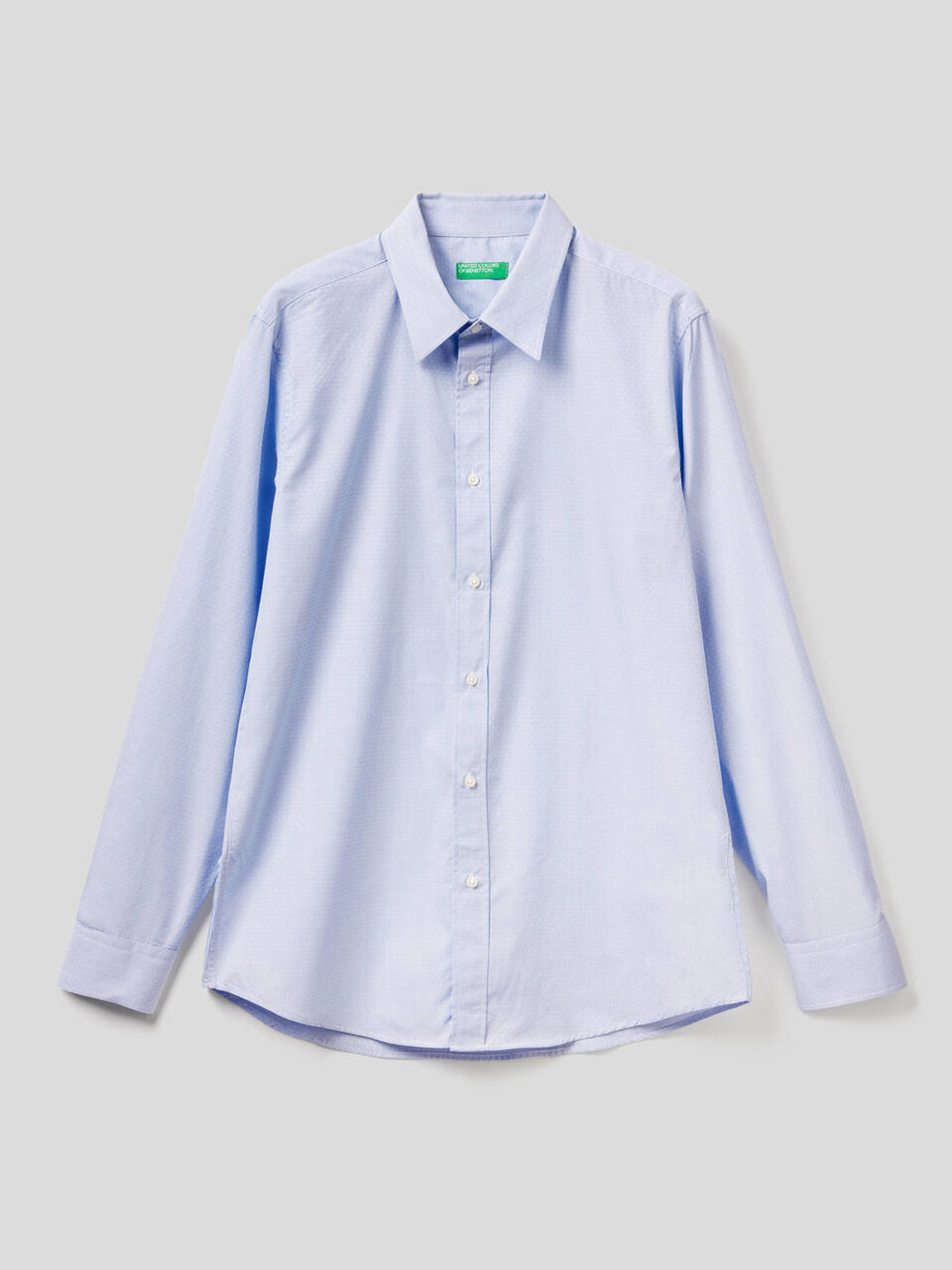 Camicia slim fit in puro cotone image number 1