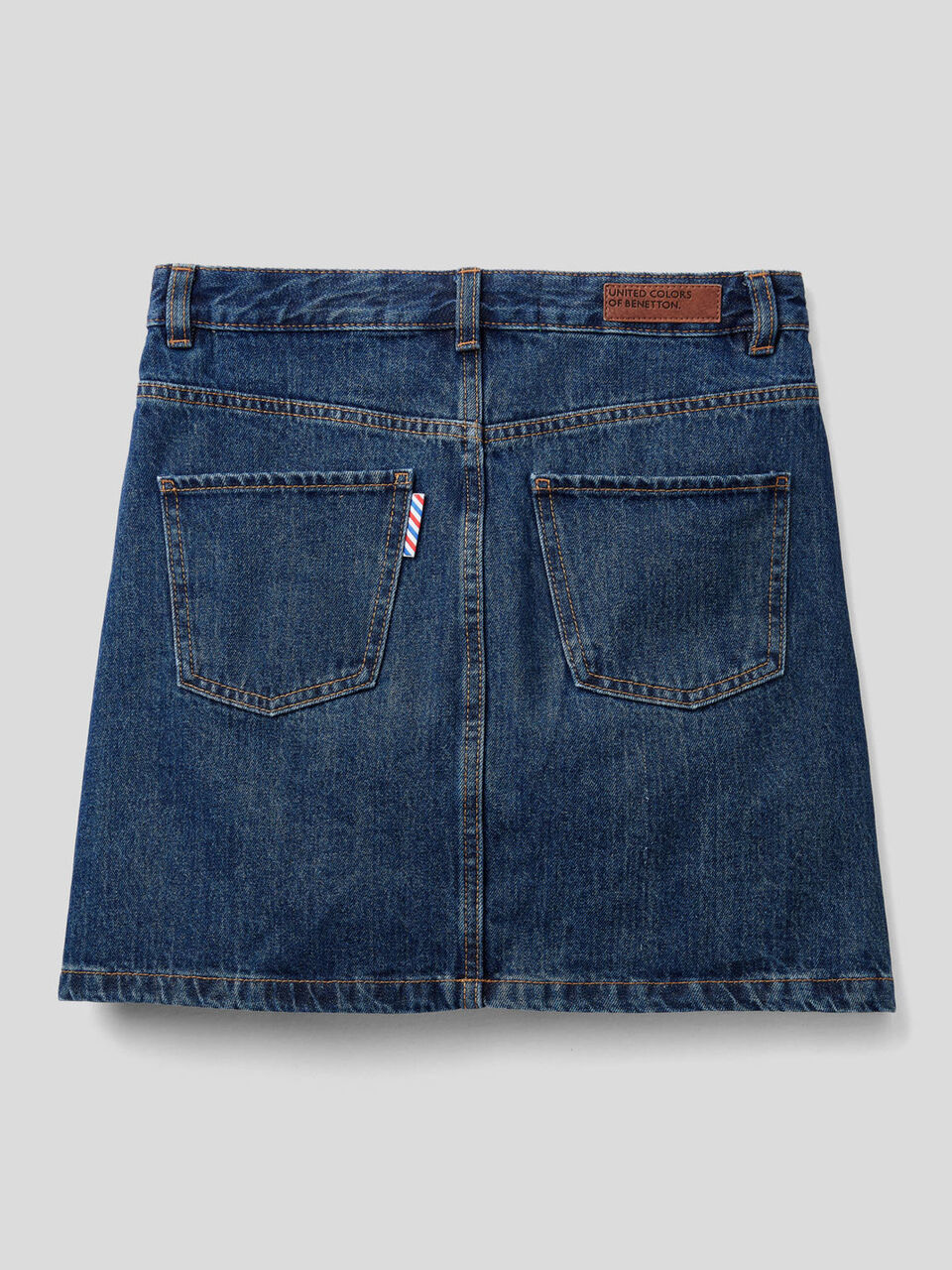 Minigonna in jeans 100% cotone image number 2