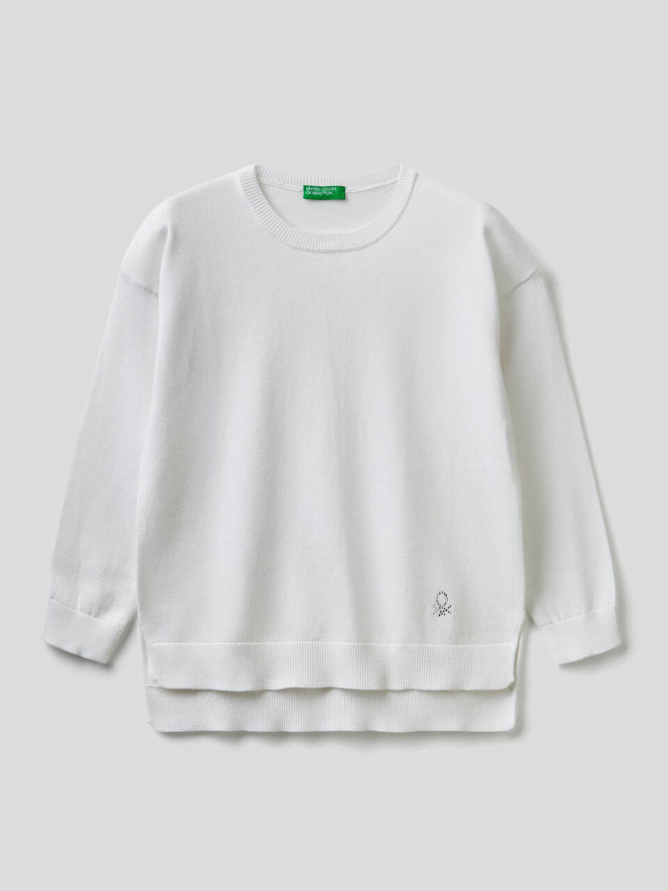 Maglia con logo in strass image number 1