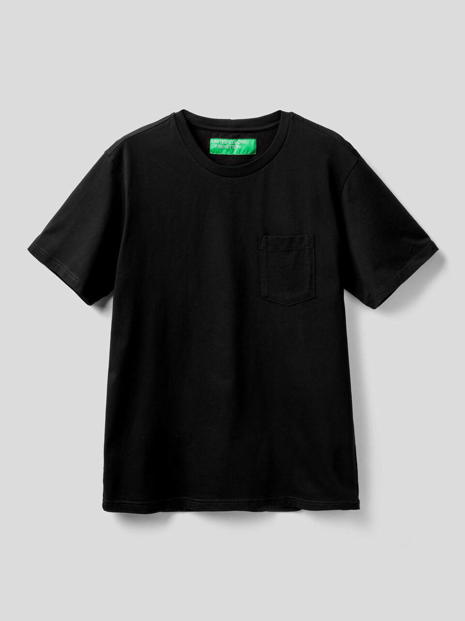 T-shirt 100% cotone con taschino image number 1