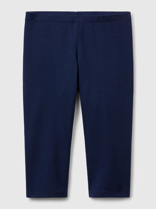 Leggings al ginocchio in cotone stretch Bambina