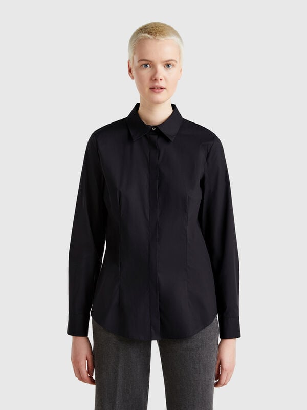 Camicia in misto cotone stretch Donna