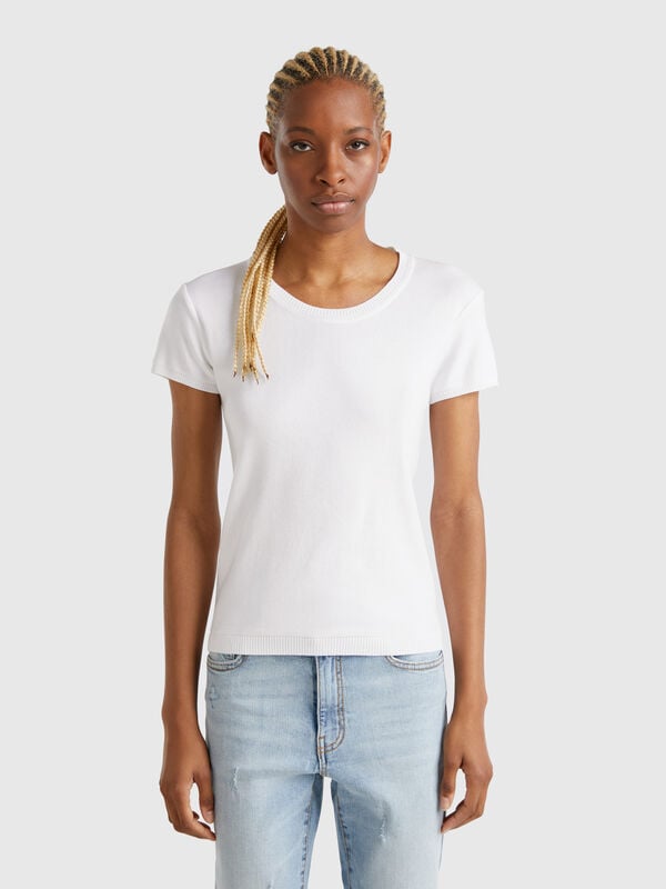 Maglia bianca a manica corta Donna