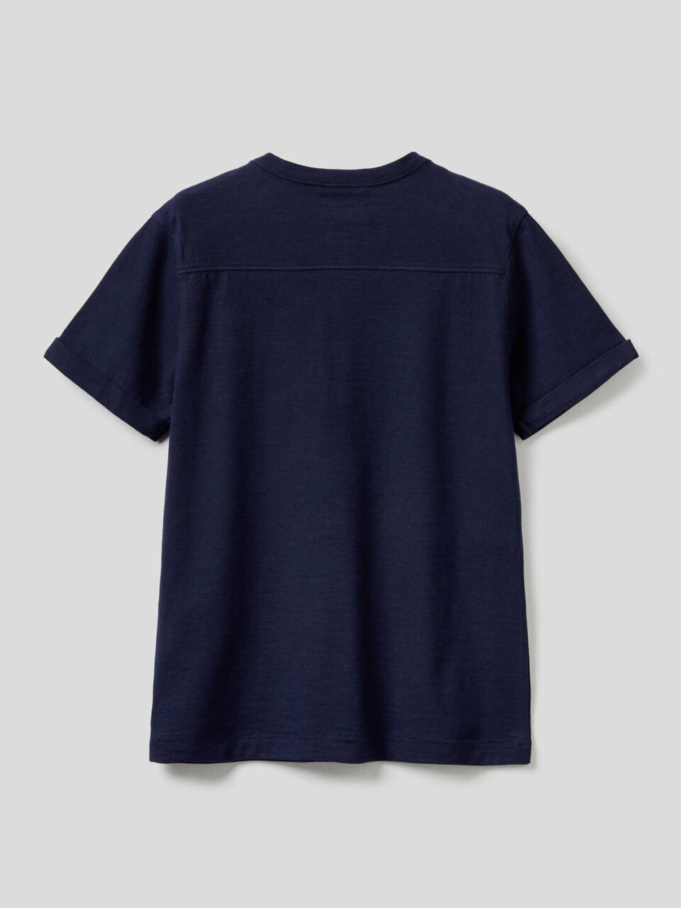 T-shirt serafino in puro cotone image number 2