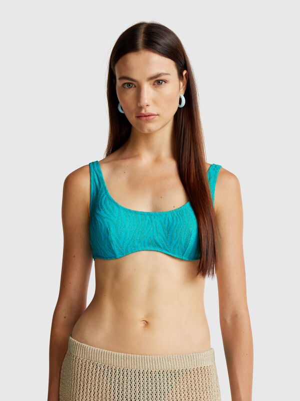 Brassiere mare animalier con lurex Donna