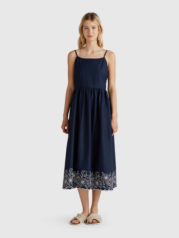 Vestito con ricamo floreale Donna