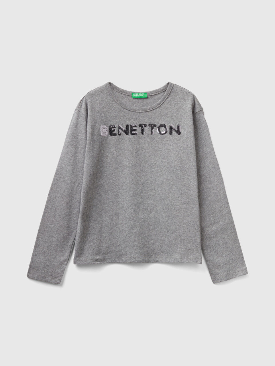 Benetton t shirt manica top lunga bambina