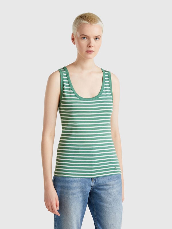 Canotta a righe 100% cotone Donna