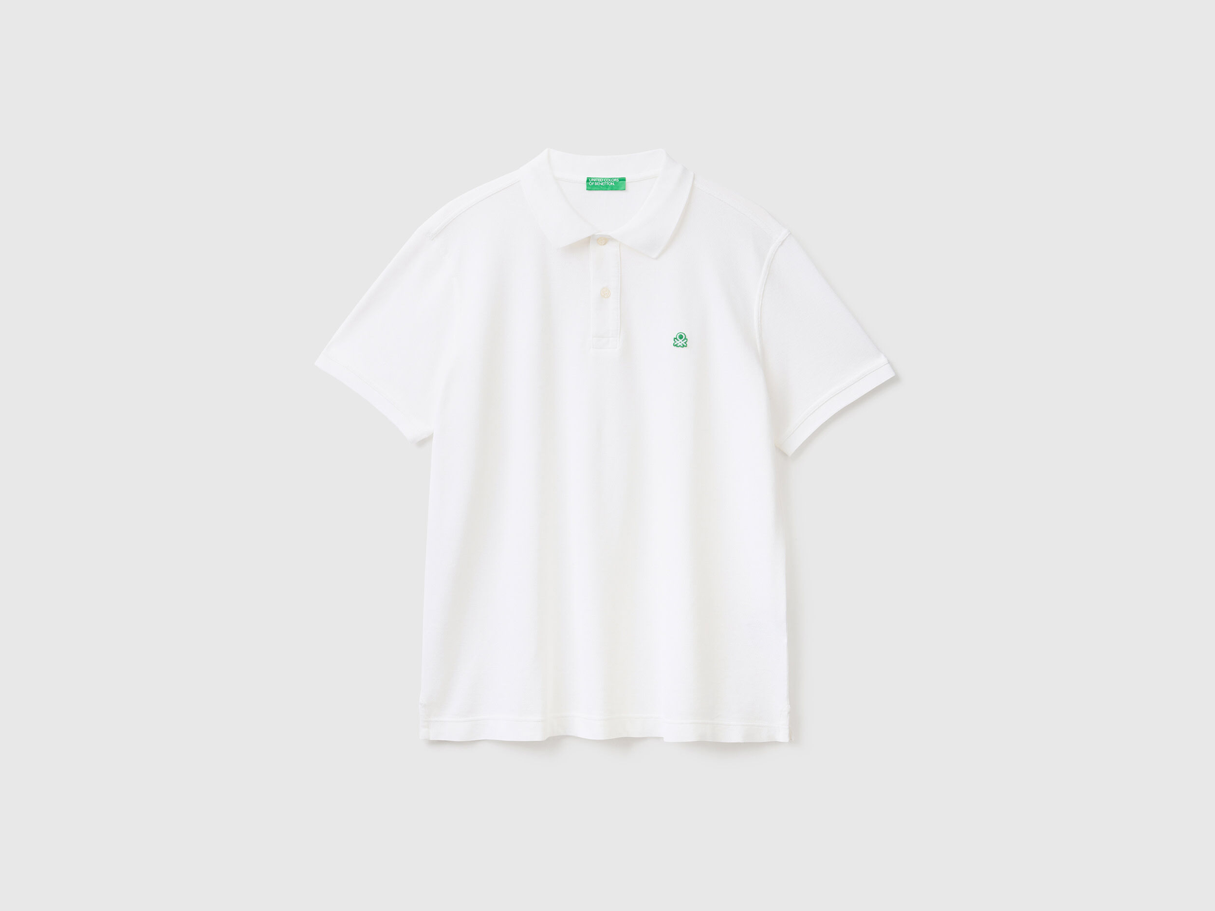 Polo bianca regular fit Bianco Uomo Benetton
