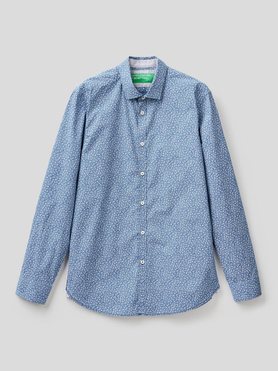 Camicia slim fit stampata image number 1