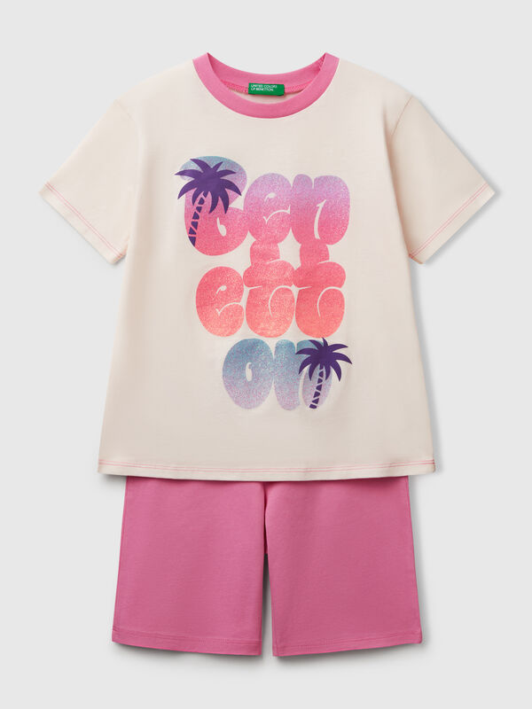 Pigiama con maxi logo Bambino