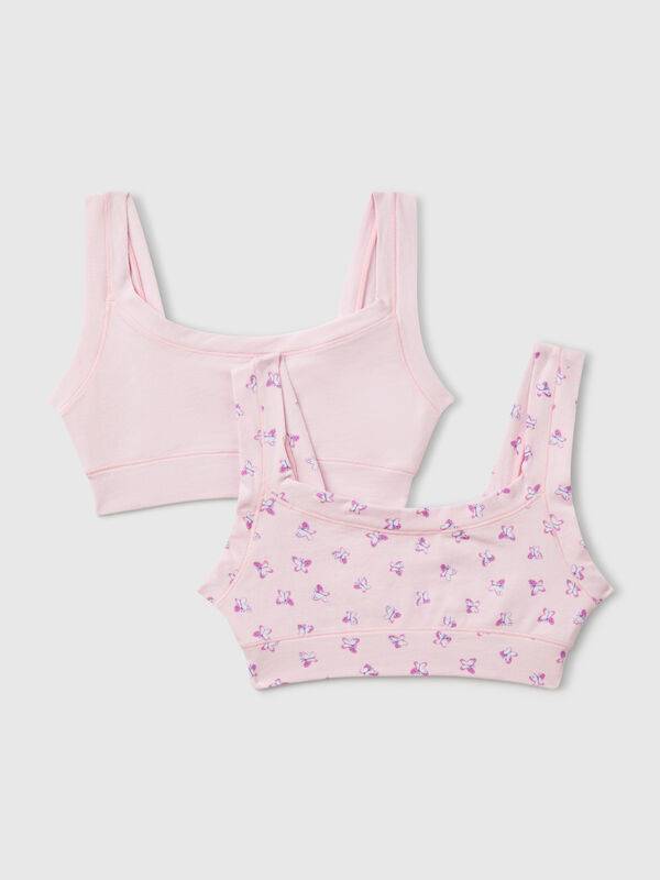 Due brassiere in cotone super stretch Bambina