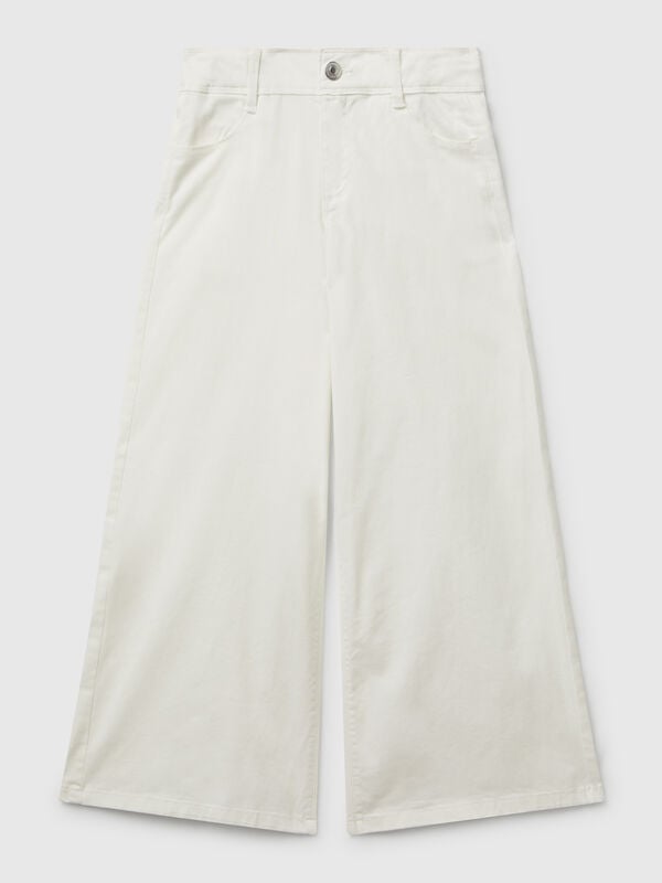 Pantaloni ampi in cotone stretch Bambina