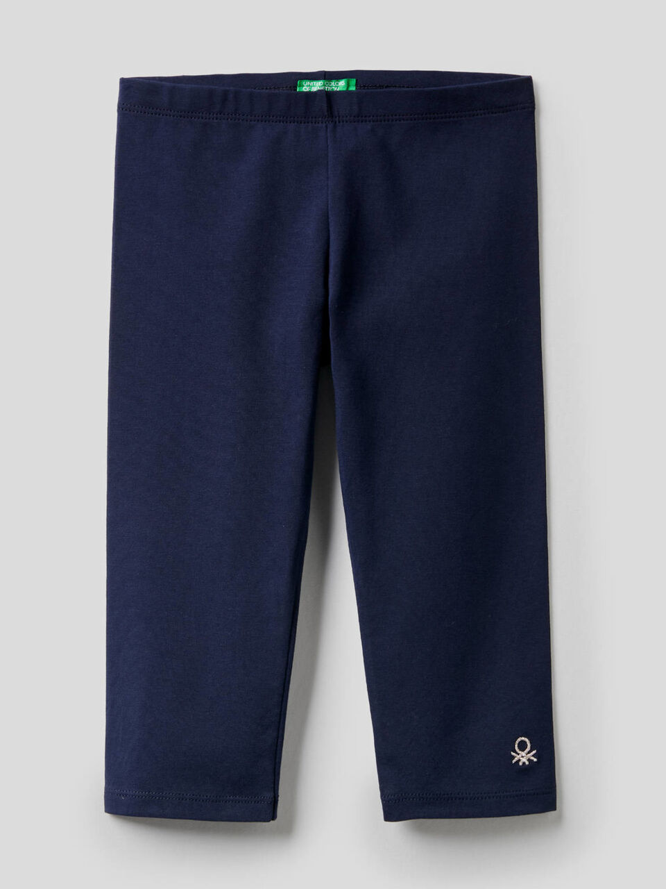 Leggings a 3/4 in cotone stretch image number 1