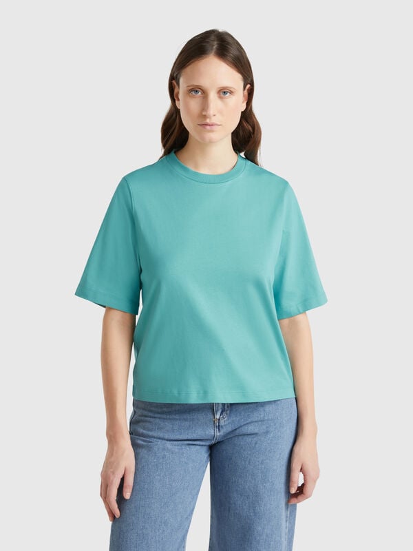 T-shirt boxy fit 100% cotone Donna