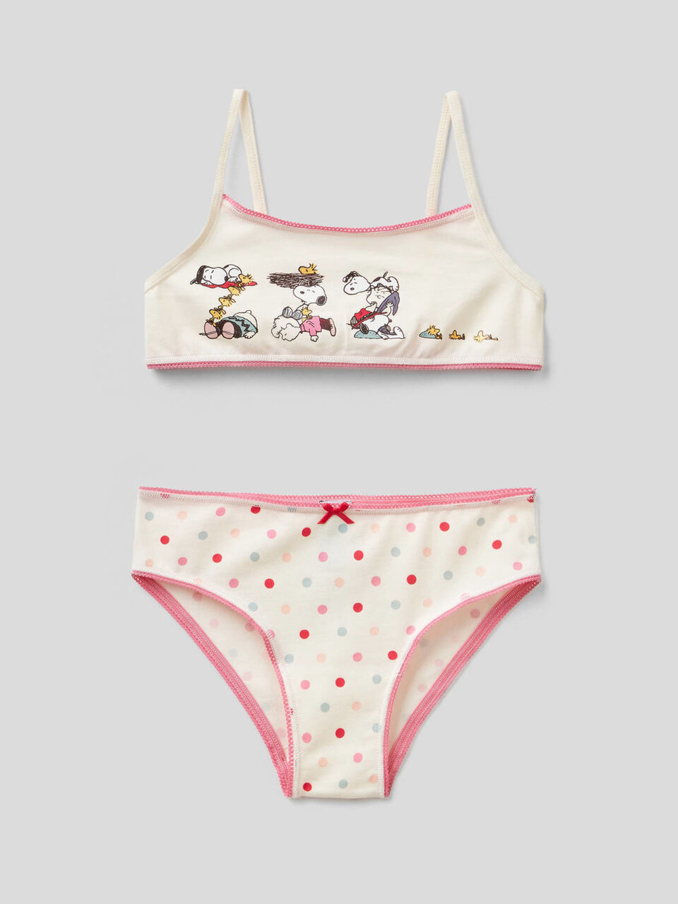 Brassiere e slip in cotone stretch image number 1