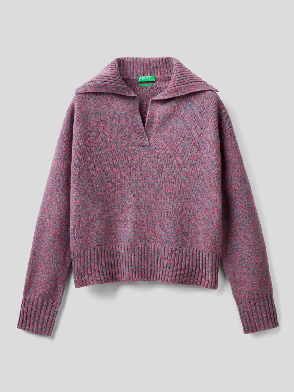Polo in pura lana Shetland tricot image number 1