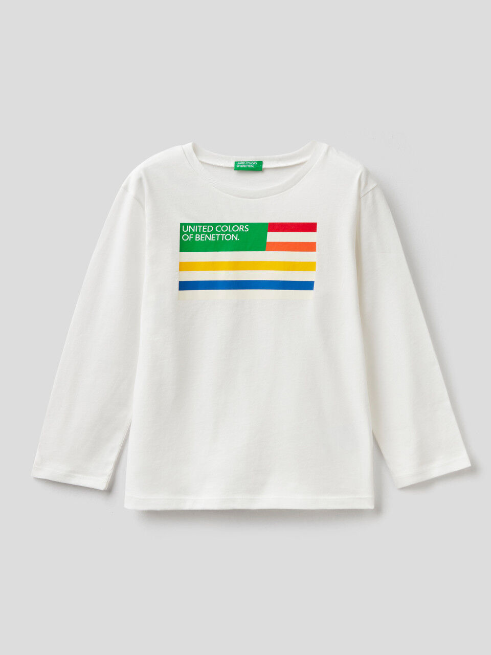 T-shirt Manica Lunga In Caldo Cotone United Colors of Benetton Abbigliamento Top e t-shirt T-shirt T-shirt a maniche lunghe 