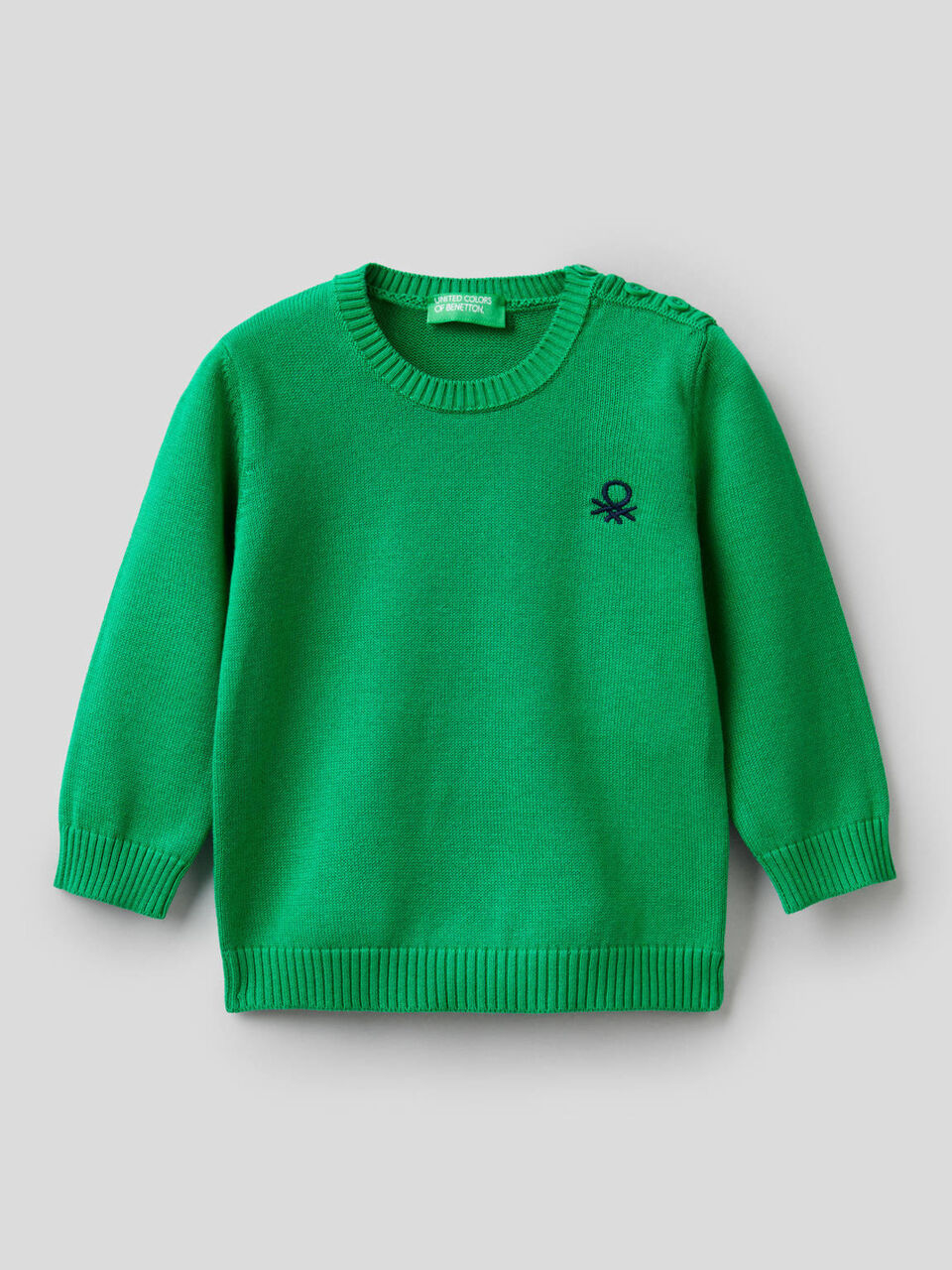 Maglia tricot in puro cotone image number 1