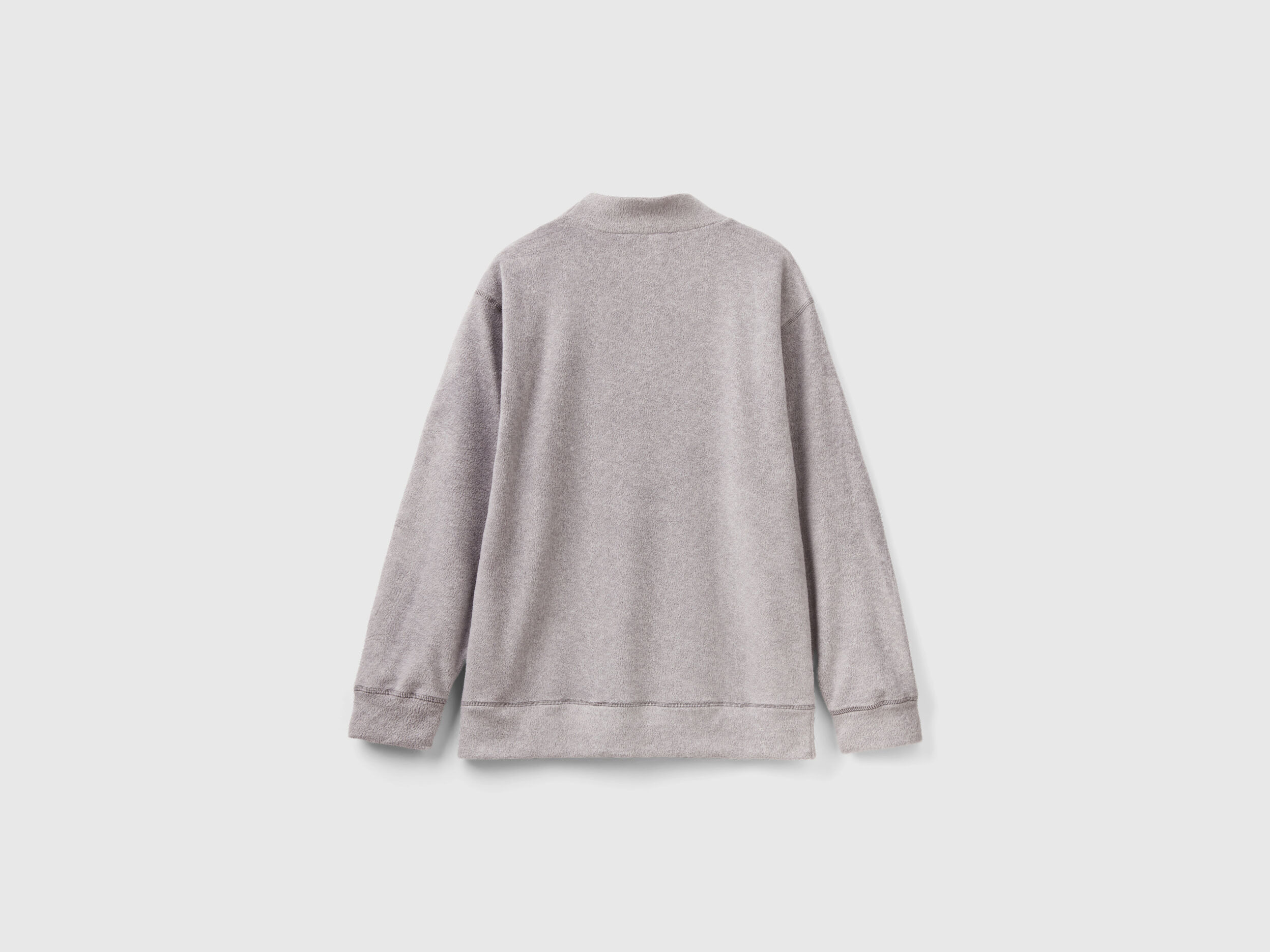 Maglia renna in pile Grigio Chiaro Uomo Benetton