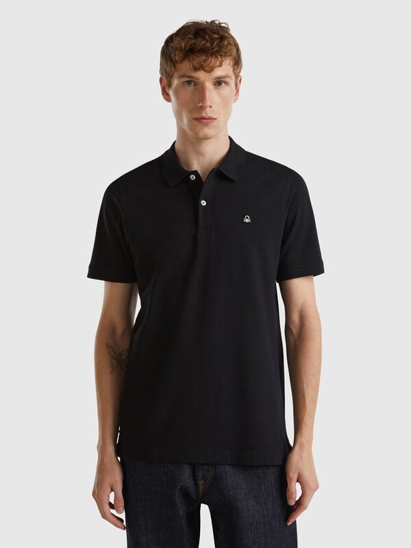 Polo nera slim fit Uomo