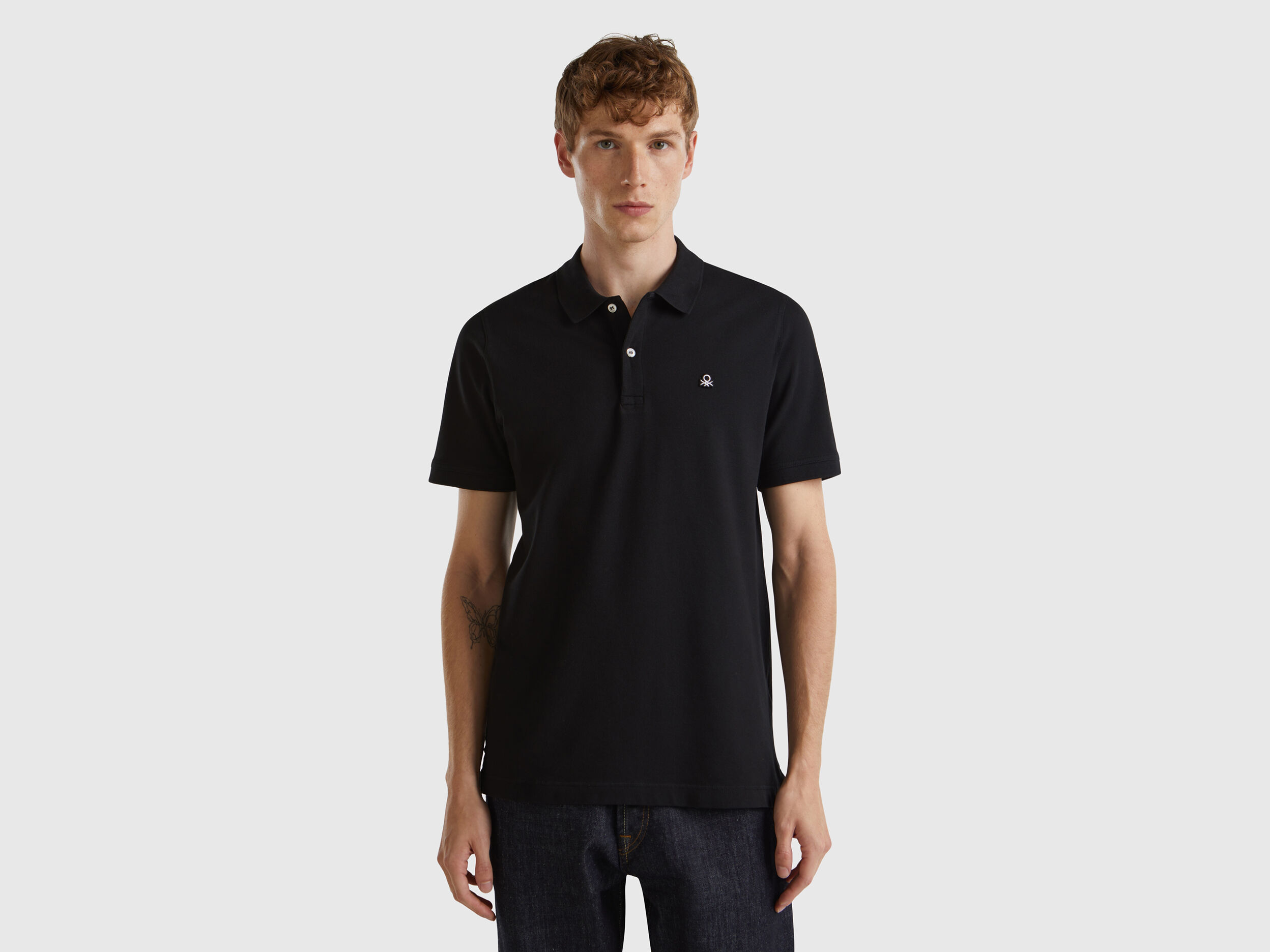 Polo benetton uomo manica corta deals