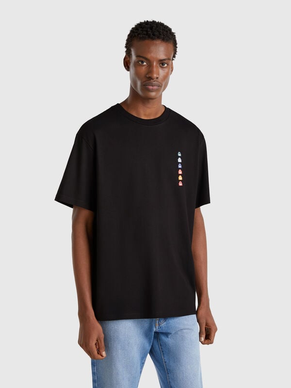 T-shirt over fit con patch Uomo